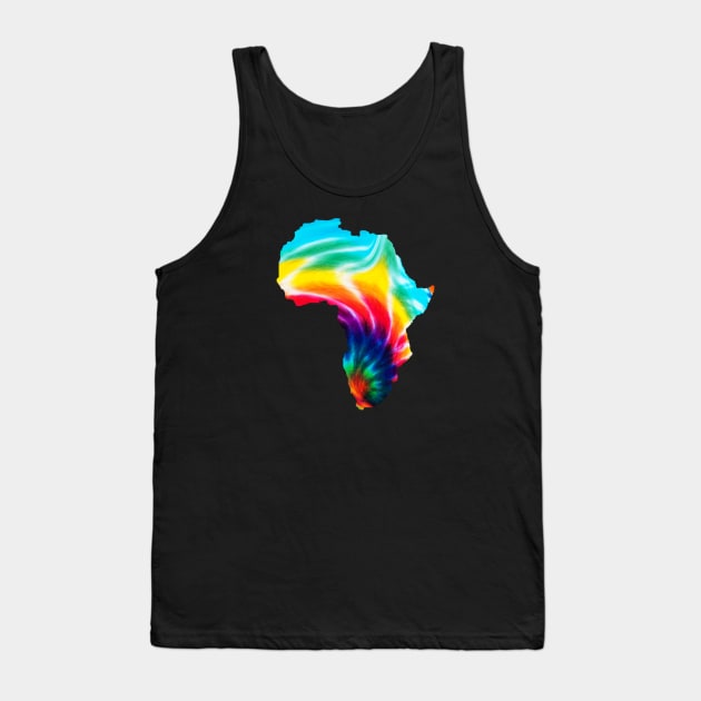 Tie Dye African Map Design Gift Tank Top by Dara4uall